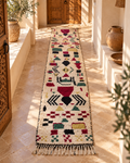 Handwoven Moroccan Berber Rug – Atlas Geometric Wool Carpet with Traditional Tribal Symbols