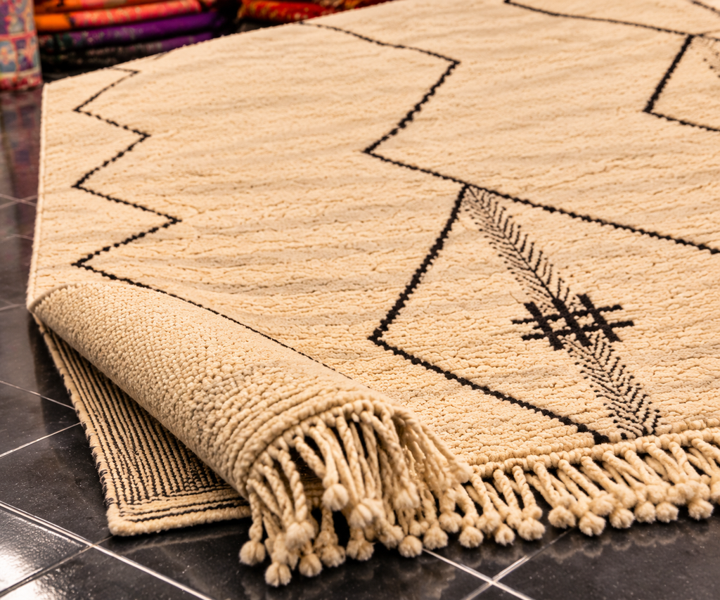 Handwoven Moroccan Beni Ourain Rug